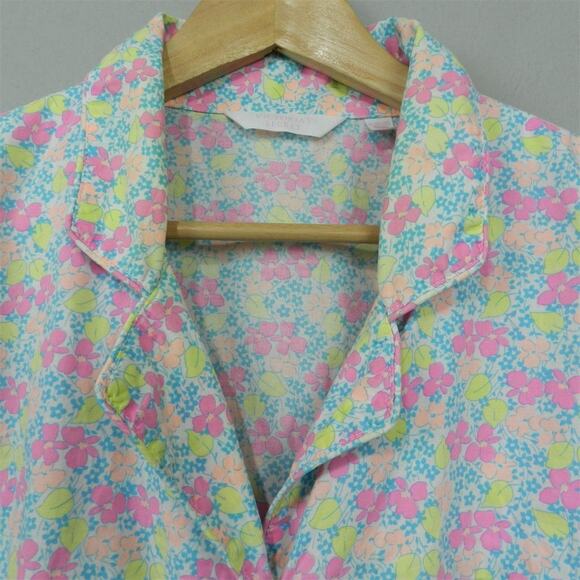 Victoria's Secret Womens Floral Pajama Top Multicolor Size XL‎ Button Up - Picture 6 of 15